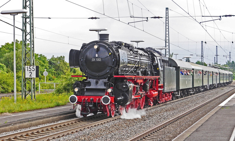 outdoors, station, Steam Locomotive, locomotive, nature, magistrale, oldtimer, cable, westfalen, train, bielefeld - hamm, train - vehicle, restored, historically