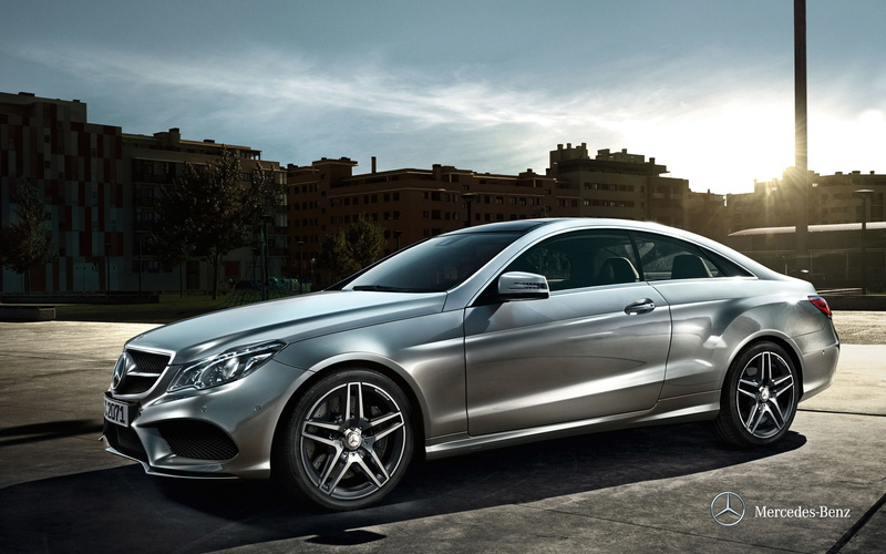 Mercedes-Benz, road, building, 1080P, vintage car, luxury, C207, outdoors, motion, nature, building exterior, car, 2013, no people, street, transportation