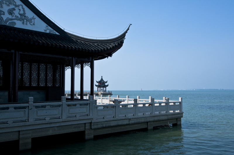 water, day, 4K, tourism, suzhou, start garden, the past, horizon over water, nature, travel, outdoors, sea, clear sky, history, travel destinations, architecture