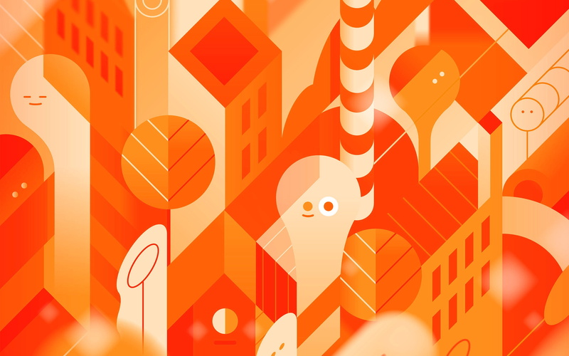 pattern, close-up, digital composite, indoors, wall - building feature, lollipop, orange, backgrounds, orange color, android, creativity, decoration, design