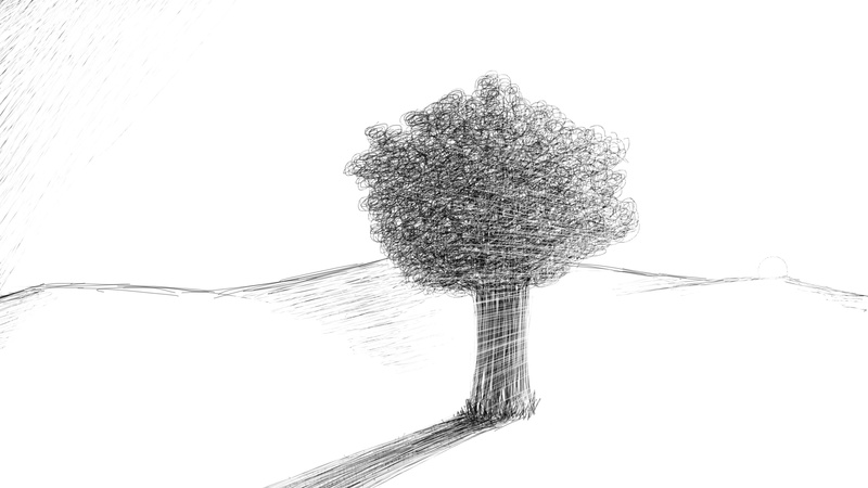 trees, single tree, white background, nature, beauty in nature, pencils, growth, landscape, copy space, plant, 4K, sky, studio shot, sketch, cut out, sketches