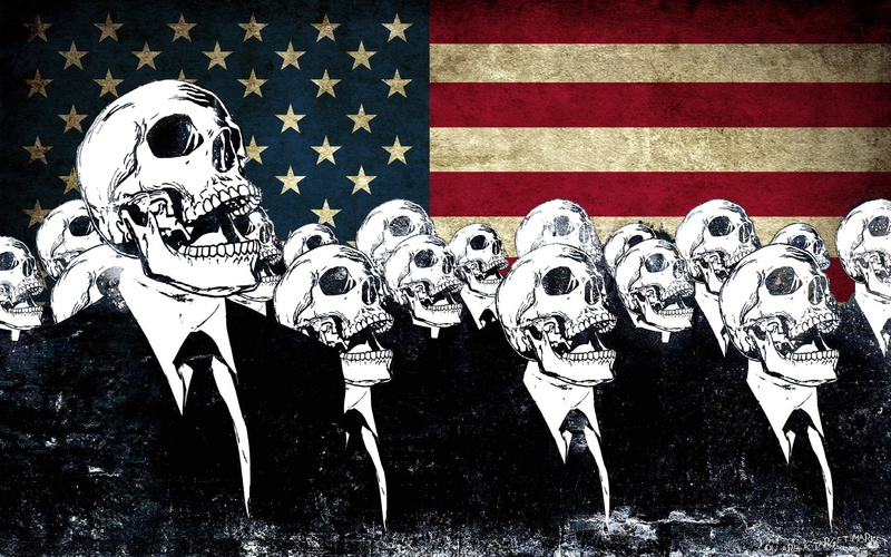 USA, Alex Cherry, skeleton, flag, skull, smoking, 1080P