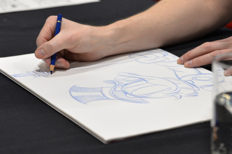 drawing - activity, hand, art and craft, pen, human body part, working, close-up, donald duck, 2K, artist, one Person, art, activity, Artist, Drawing