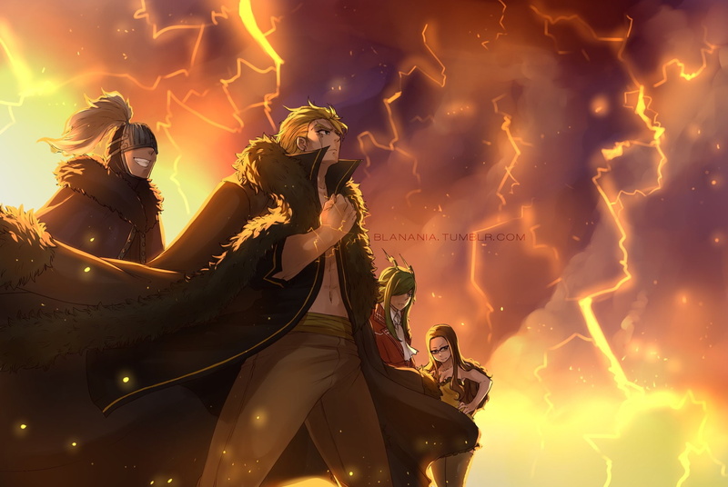 1080P, Bickslow (Fairy Tail), Freed Justine, Fairy Tail, Evergreen (Fairy Tail), Laxus Dreyar, Anime
