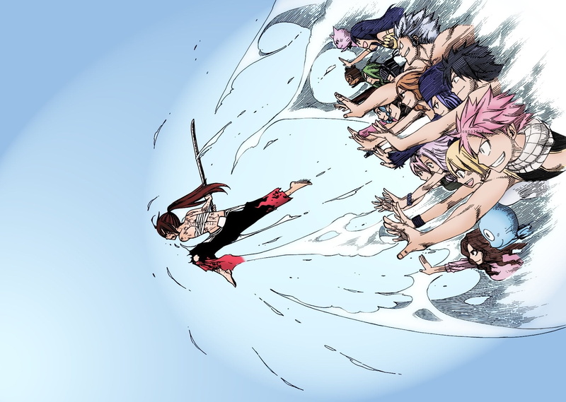 tail, day, sky, Natsu Dragneel, Evergreen (Fairy Tail), enjoyment, Fairy Tail, outdoors, Anime, low angle view, water, real people, 720P, women