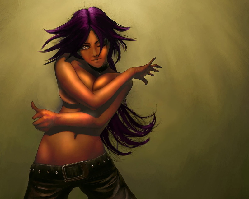 x, anime, Shihouin Yoruichi, bleach, yoruichi, shihouin, 720P, hd, art