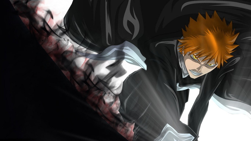 real people, leisure activity, black background, anime boys, portrait, Bleach, clothing, day, nature, anime, midsection, Kurosaki Ichigo, one person, redhead
