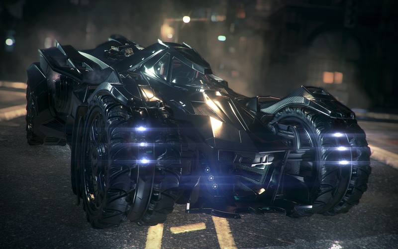 Car, DC Comics, Game, Lights, Batmobile, Comics, Machine, 1080P, Rocksteady Studios, The game, Batman: Arkham Knight, Headlights, The Batmobile