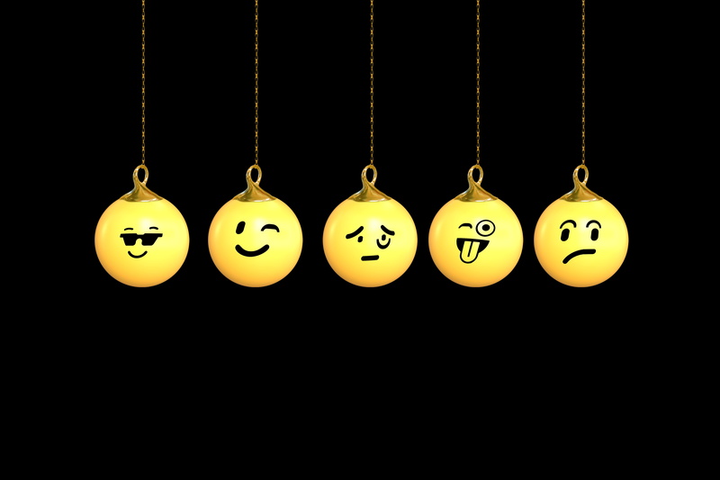 black color, cute, emoji, angry, smile, group, tree decorations, in a row, illuminated, happy, cut out, side by side, symbol, 5K, funny, celebration, expression