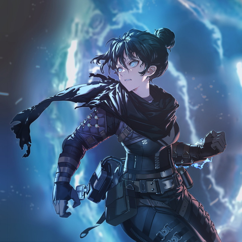face, ArtStation, angry, anime, fist, aqua eyes, anime girls, women, dark hair, 1080P