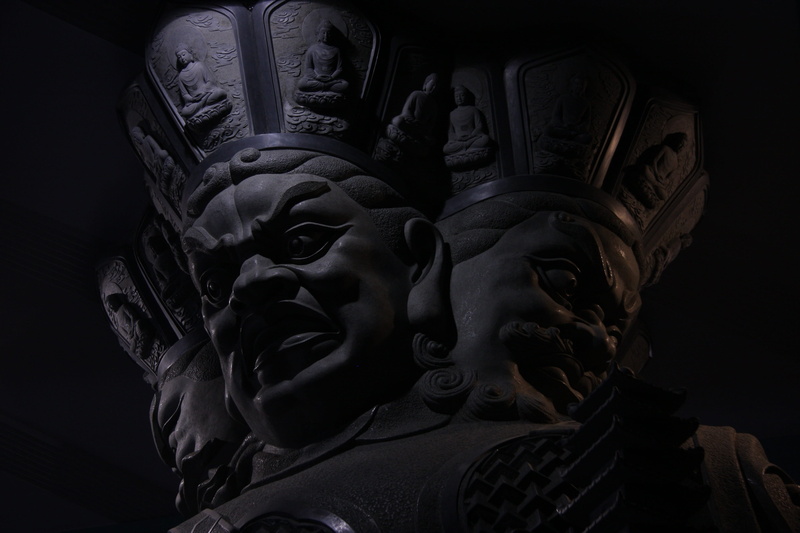 representation, human representation, male likeness, no people, art and craft, statue, Angry, craft, Dark, outdoors, 4K, Face, architecture, black background
