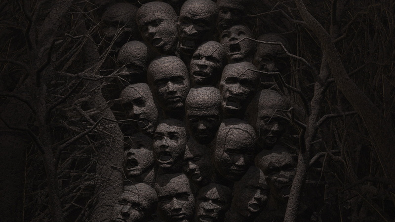 pain, art, 1080P, Dark, death, sorrow, horror, face, Angry, Gothic, mask, Sad, Scream, Evil