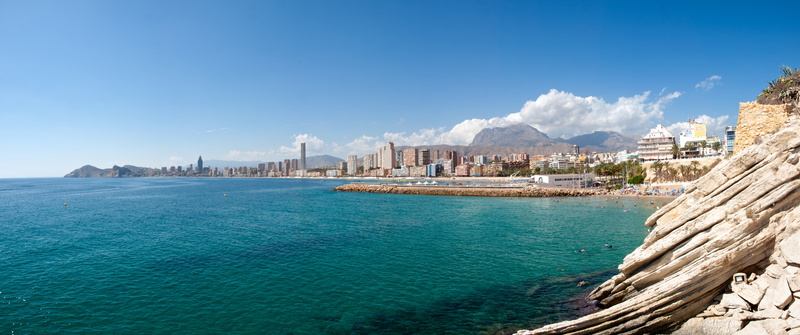 bay, transportation, sea, land, landscape, shore, sky, harbor, travel destinations, nature, water, alicante, built structure, no people, city, travel, 5K