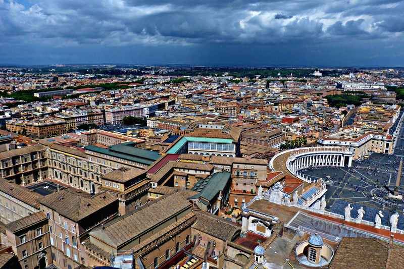 city, aerial, roof, crowded, townscape, horizon, Sistine Chapel, the sistine chapel, travel destinations, sea, nature, outdoors, residential district, built structure