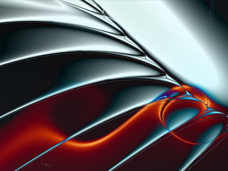 480P, illustration, gray, 3d, hd, orange, abstract, 2