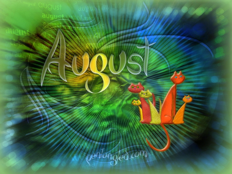cute, colors, calendar, animals, vector-arts, creative-pre--made, lovely, digital-art, 2K, vector, cats, softness-beauty, august