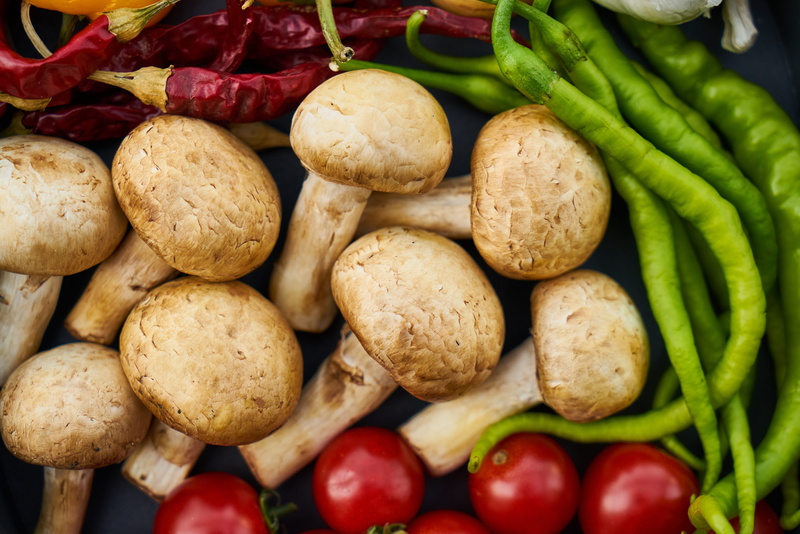 still life, delicious, directly above, healthy lifestyle, macro, product photo, close-up, food and drink, table, background, mushroom, bakery, kitchen
