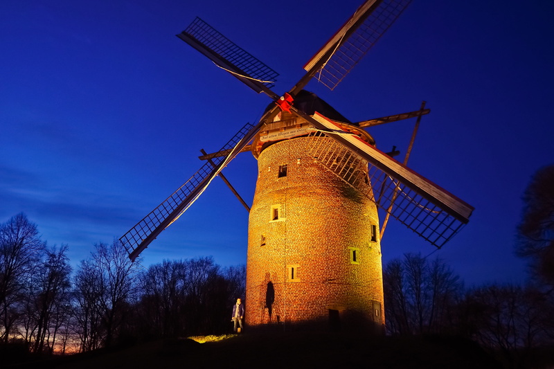 windmill, no people, mill, places of interest, krefeld, historically, outdoors, traditional windmill, geismühle, sky, evening, renewable energy, environment