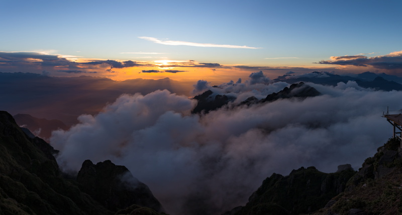 idyllic, non-urban scene, cloud - sky, landscape, nature lover, 8K, rock - object, scenics - nature, vietnam, view, breathtaking, hills, fansipan, sunlight