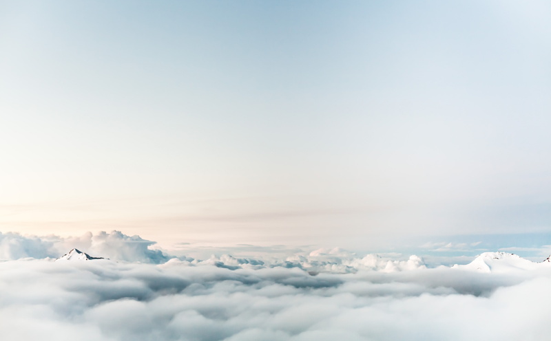 View, High, nature, day, airplane, tranquility, tranquil scene, blue, idyllic, scenics - nature, Cloudscape, Summit, outdoors, flying, Amazing, Peak, copy space