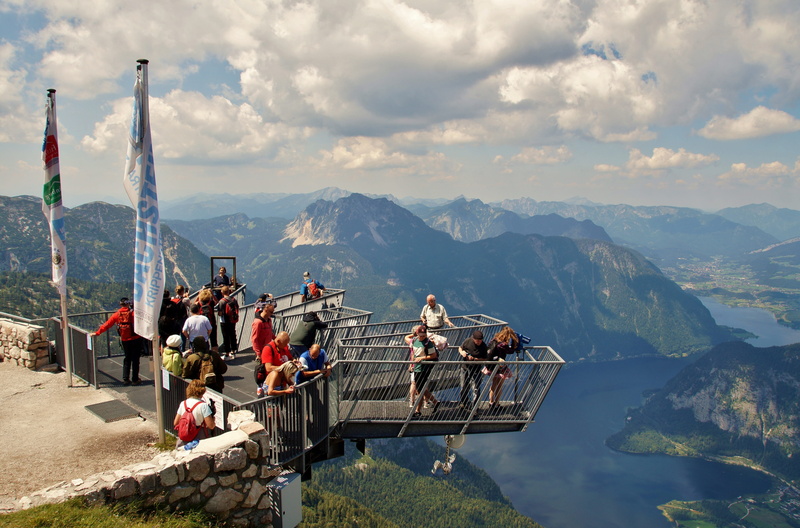 alpine, view, things to do, cloud - sky, men, nature, real people, tourism, mountain range, built structure, five fingers, breathtaking, alps, women, picturesque
