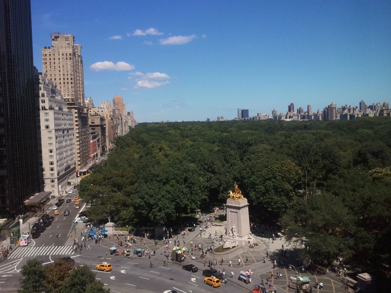 street, building, incidental people, aerial view, central park, skyscraper, new york, statue, nature, built structure, sculpture, forest, transportation