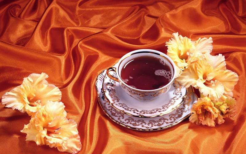 fabric, wood - Material, breakfast, mug, tea, scented, brown, tea - Hot Drink, single Flower, cups, crockery, cup, cultures, table, relaxation, flower