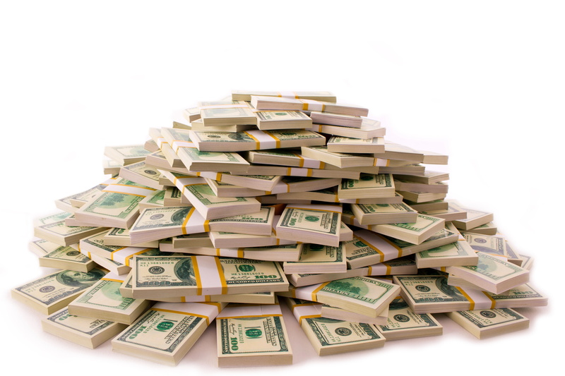 money, a lot of money, currency, bills, 5K, fon, dollar, packs