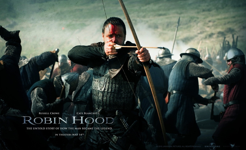 robin hood, hood, weapon, russell, clothing, sign, conflict, occupation, Movies, Robin Hood, skill, russell crowe, architecture, day, robin, 1080P, people