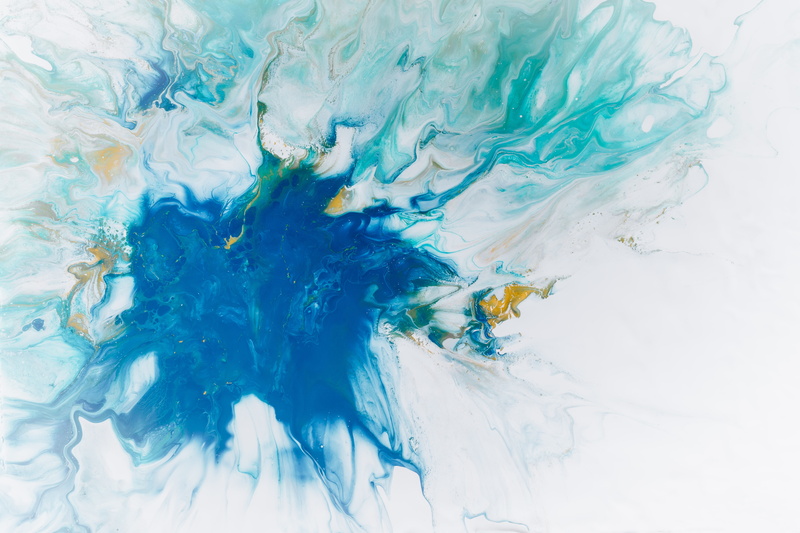 5K, underwater, mixing, smoke - physical structure, close-up, backgrounds, no people, flowing, turquoise colored, splash, ink, water, paint, multi colored