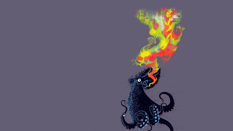 ink, water, copy space, no people, multi colored, studio shot, creativity, simplicity, sealife, exploding, sea, nature, mixing, Octopus, splashing, ocean