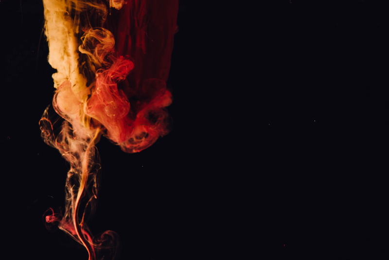 mixing, underwater, 5K, copy space, nature, black background, heat - Temperature, swirl, animal themes, sea, smoke - physical structure, abstract, no people