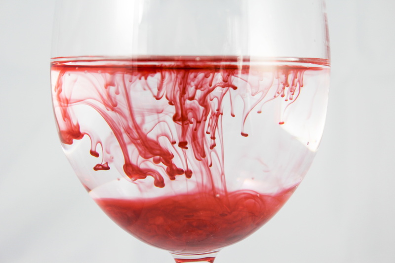 wine, glass - material, transparent, clear, a glass of, ink, white background, drink, household equipment, water, drinking, blood, motion, drinking Glass
