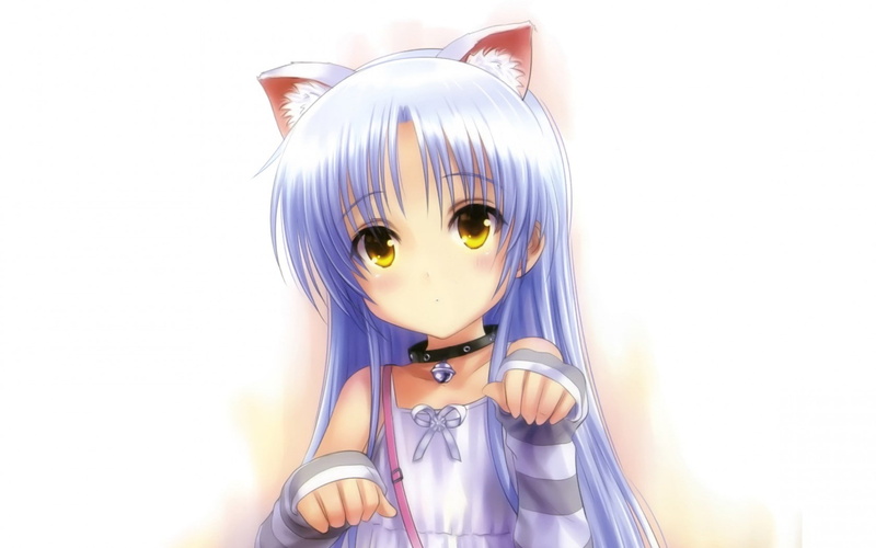 toy, representation, human representation, mask - disguise, simple background, anime, disguise, yellow eyes, white hair, Angel Beats!, one person, obscured face