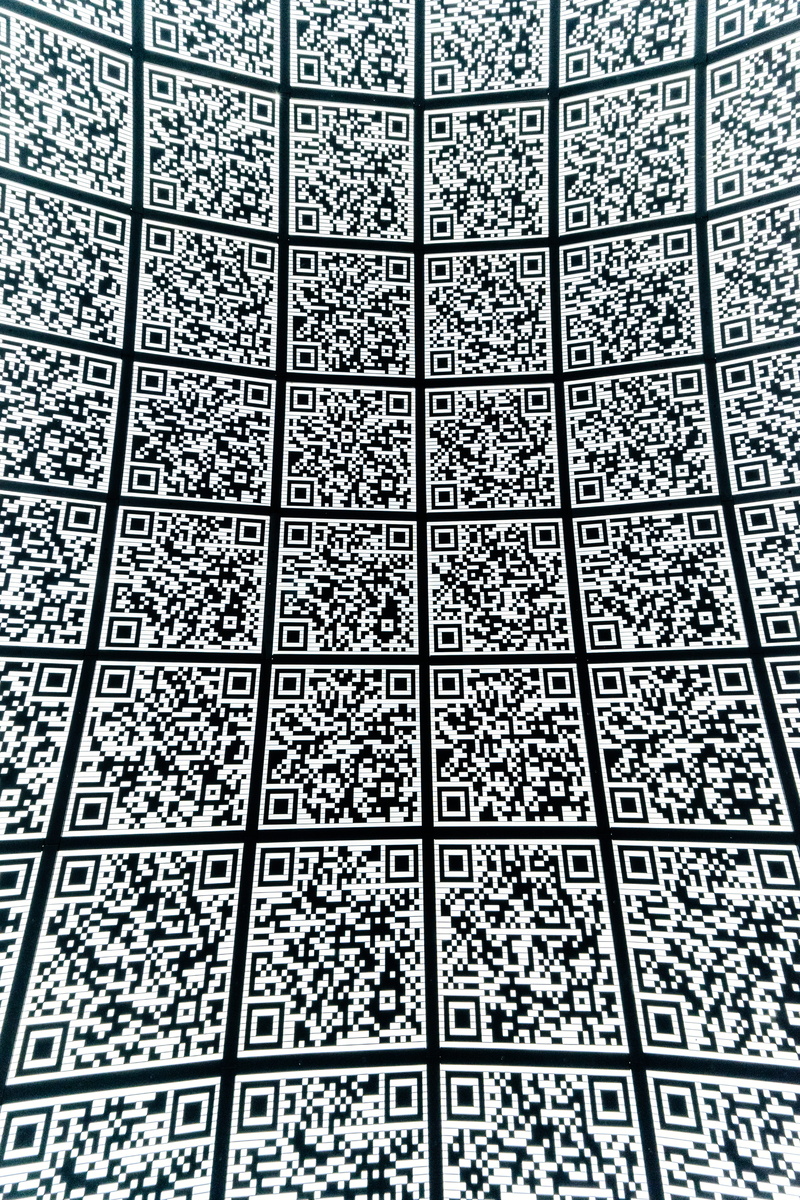 shape, paper, architecture, backgrounds, no people, 5K, in a row, pattern, qr, full frame, textured, design, close-up, repetition, code, low angle view