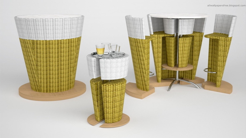 metal, no people, drinking glass, refreshment, close-up, artwork, indoors, 720P, wicker, woven, stands, arrangement, studio shot, commercial, chair, table