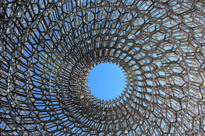 sunlight, design, nature, sky, kew gardens, concentric, built structure, complexity, geometric shape, metal, low angle view, architecture, Psychedelic