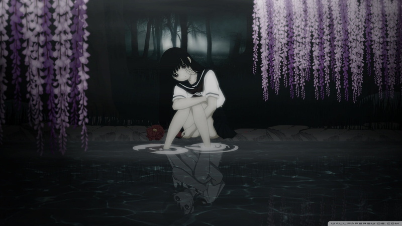 plant, 1080P, flower, front view, leisure activity, anime, flowering plant, high, young adult, hairstyle, full length, standing, character, water, women