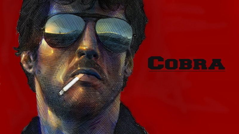 1080P, actor, Cobra (movie), Sylvester Stallone, smoking, red, glasses