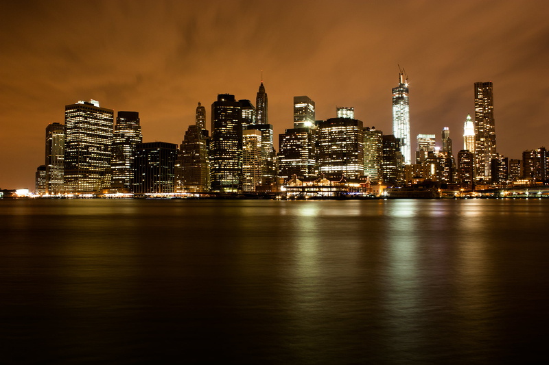skyscraper, downtown District, urban Scene, night, city, building Exterior, cityscape, urban Skyline, New York City, reflection, nighttime, famous Place