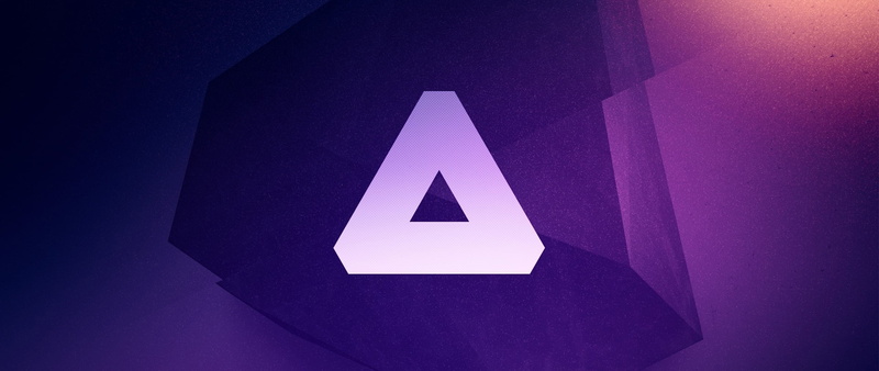triangle, Overwerk, purple background, abstract, 2K