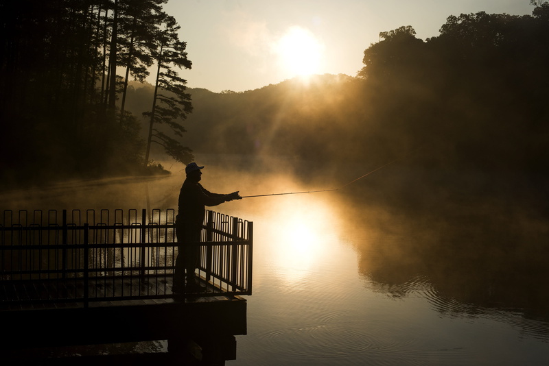 nature, standing, freshwater, fisherman, angler, full length, sunset, casting, fun, sun, 4K, sport, men, one person, sky, outdoor, activity, tranquility