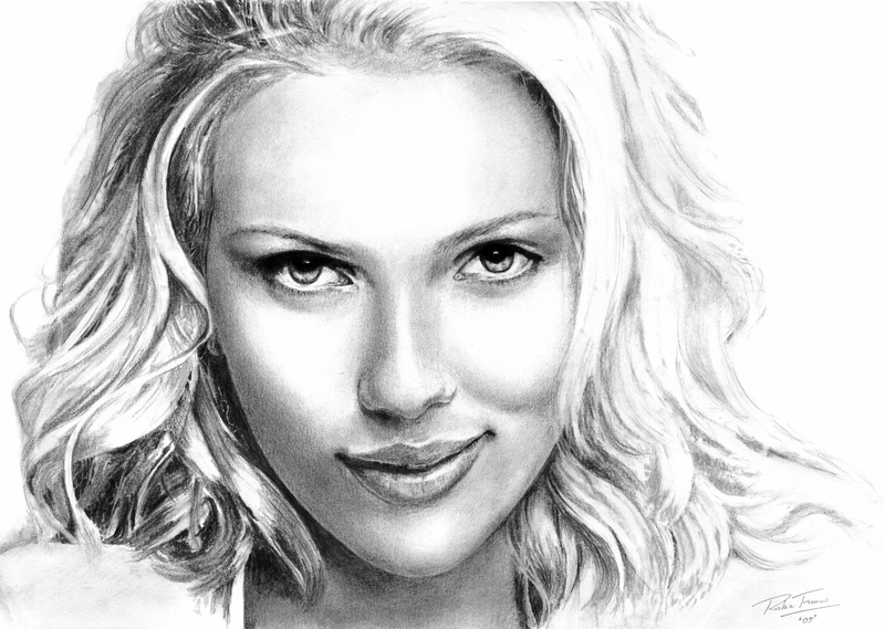 4K, greyscale, scarlett, women, celebrity, johansson, monochrome, sketches, Scarlett Johansson, artwork, art, hd