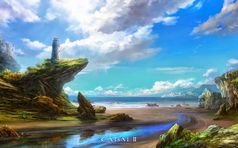 travel destinations, beach, horizon, 1080P, cloud - sky, nature, idyllic, horizon over water, no people, day, video games, outdoors, tree, land, non-urban scene