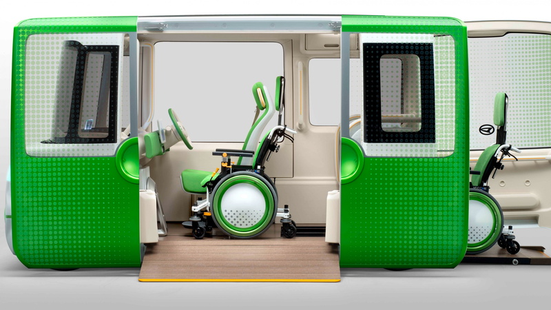 Tokyo Motor Show 2015, Concept, green, white, illustration, door, vehicle, future car, 4K, Daihatsu Nori Ori, open