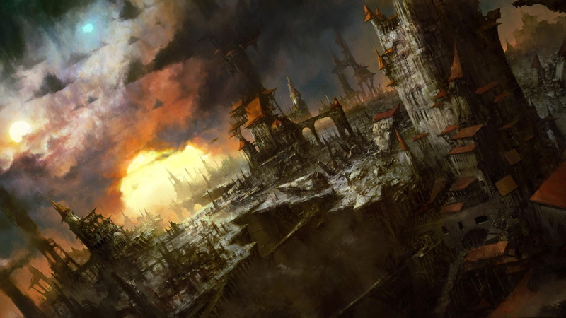 outdoors, destruction, no people, architecture, landscape, building, sky, burning, built structure, air pollution, ruins, imagination, tree, water, smoke - physical structure