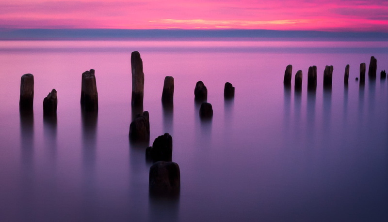 photo, Long Exposure, Evanston, Clouds, thick, Sky, fogs, Beach, Lake Michigan, Illinois, Street, silhouette, surrounded, Before the Dawn, sunrise, 720P