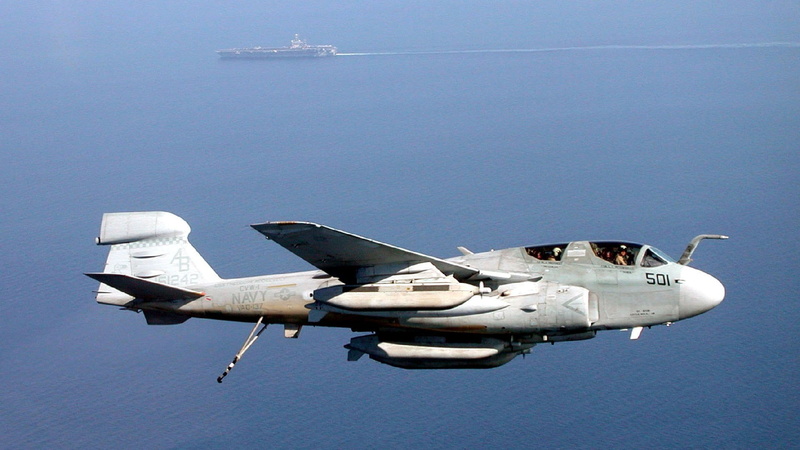 nautical vessel, flying, gray, freight transportation, 1080P, army, transportation, airplane, Northrop Grumman EA-6B Prowler, aerospace industry, USN VAQ-137 501 Rooks
