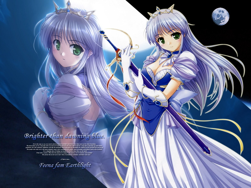 sword, female likeness, 720P, anime, digital composite, beautiful woman, fashion, character, yoake mae yori ruri iro na, feena fam earthlight, portrait