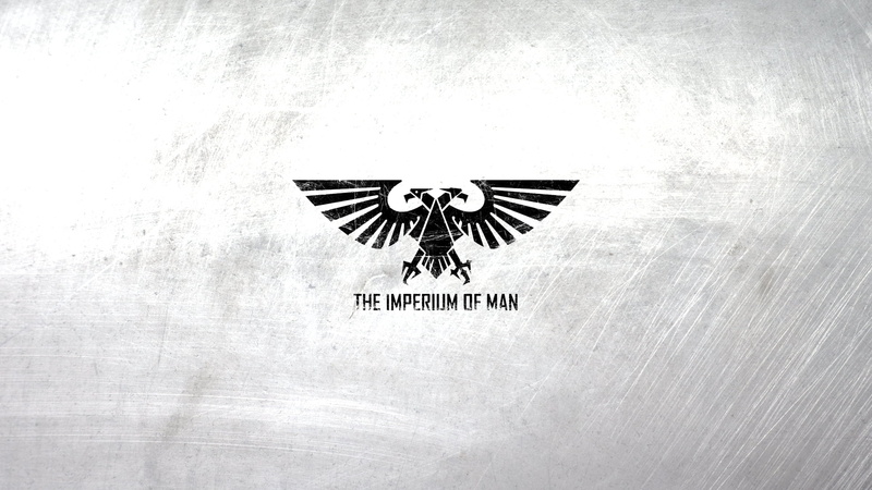white, Imperium of Man, minimalism, Warhammer, 1080P